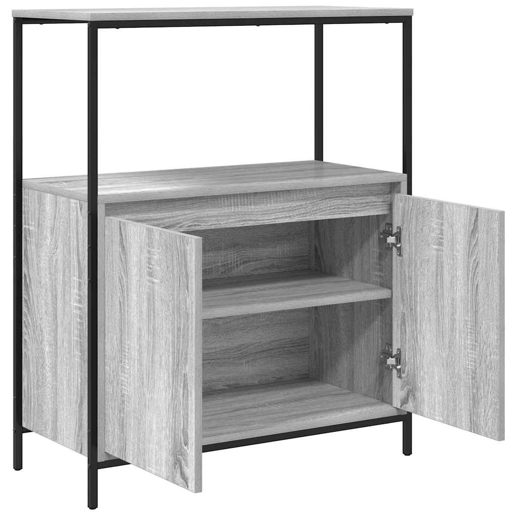 Bathroom Cabinet with Shelves Grey Sonoma 76.5x35x95 cm