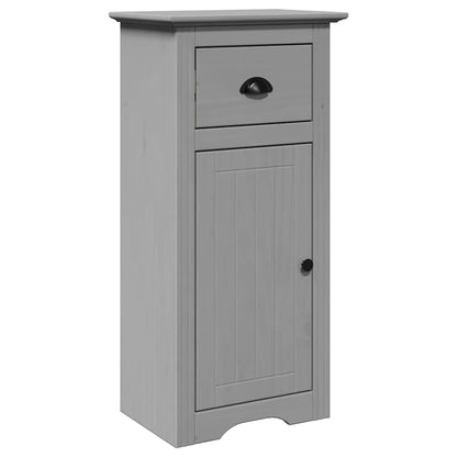 3 Piece Bathroom Furniture Set BODO Grey Solid Wood Pine