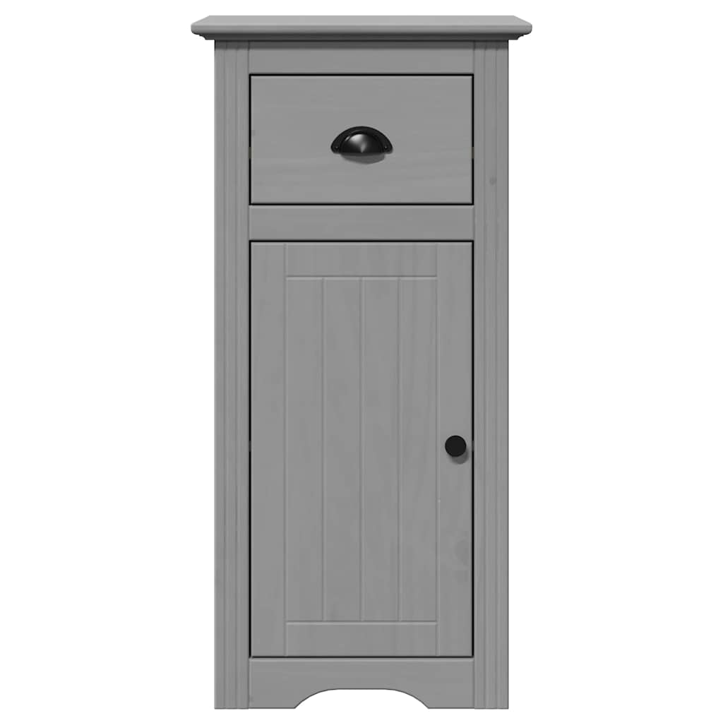 3 Piece Bathroom Furniture Set BODO Grey Solid Wood Pine