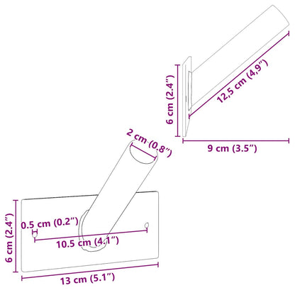 Flag Pole Holde Black 13 x 6 x 0.2 cm Steel