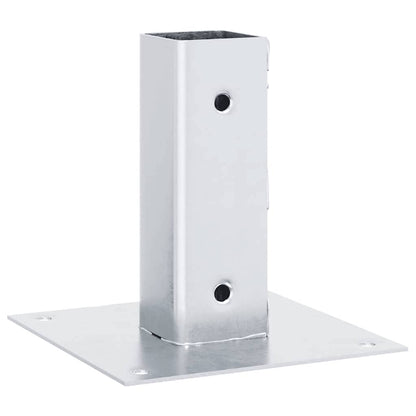 Post Bases Square 4 pcs Silver 46x46 mm Galvanised Steel