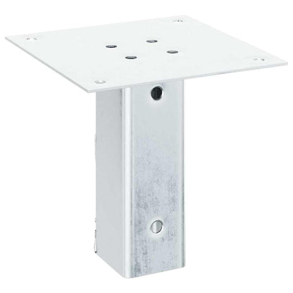 Post Bases Square 4 pcs Silver 46x46 mm Galvanised Steel