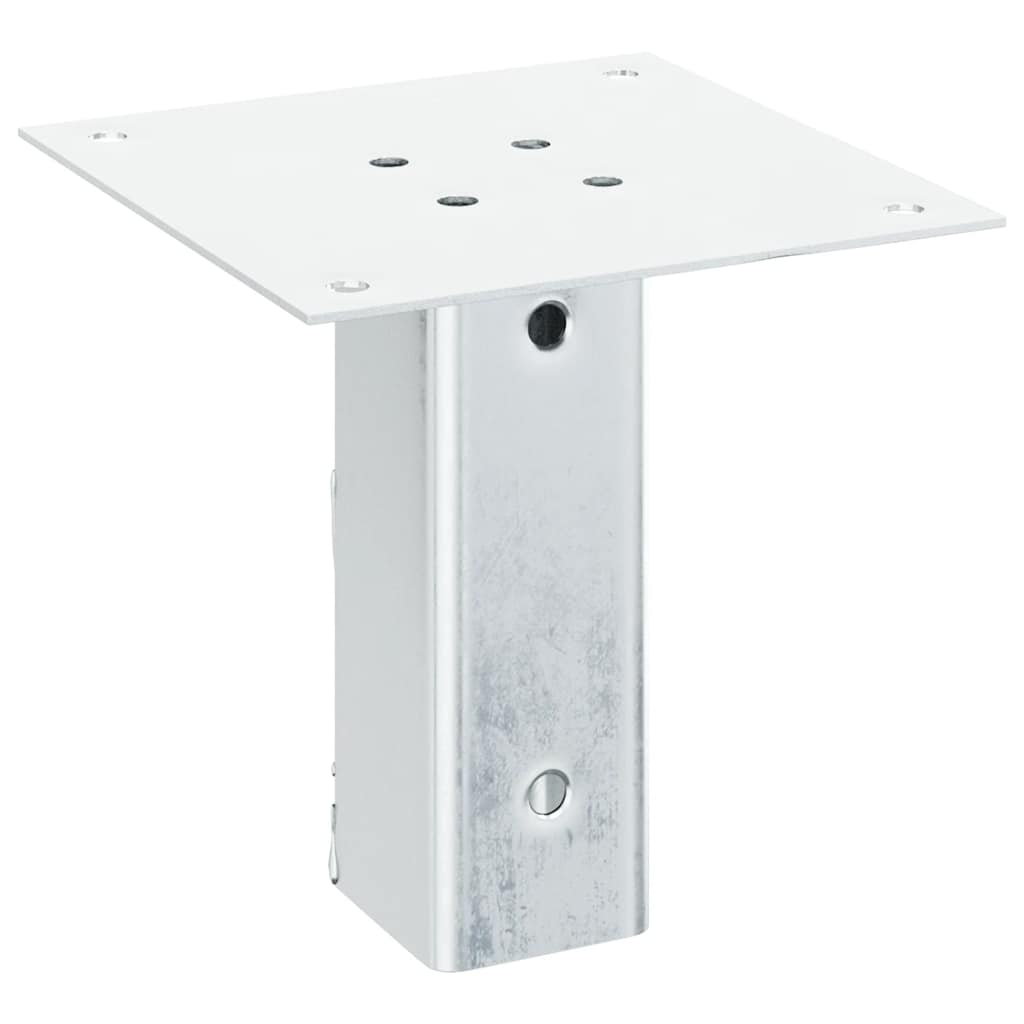 Post Bases Square 12 pcs Silver 46x46 mm Galvanised Steel