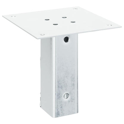 Post Bases Square 12 pcs Silver 46x46 mm Galvanised Steel