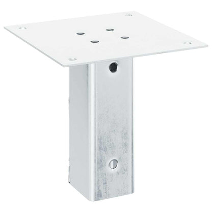 Post Bases Square 4 pcs Silver 51x51 mm Galvanised Steel