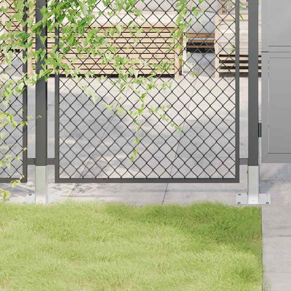 Post Bases Square 12 pcs Silver 51x51 mm Galvanised Steel