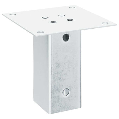 Post Bases Square 12 pcs Silver 61x61 mm Galvanised Steel