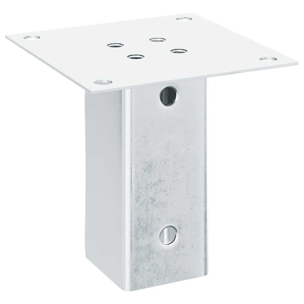 Post Bases Square 12 pcs Silver 71x71 mm Galvanised Steel