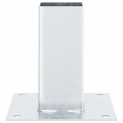 Post Bases Square 12 pcs Silver 71x71 mm Galvanised Steel