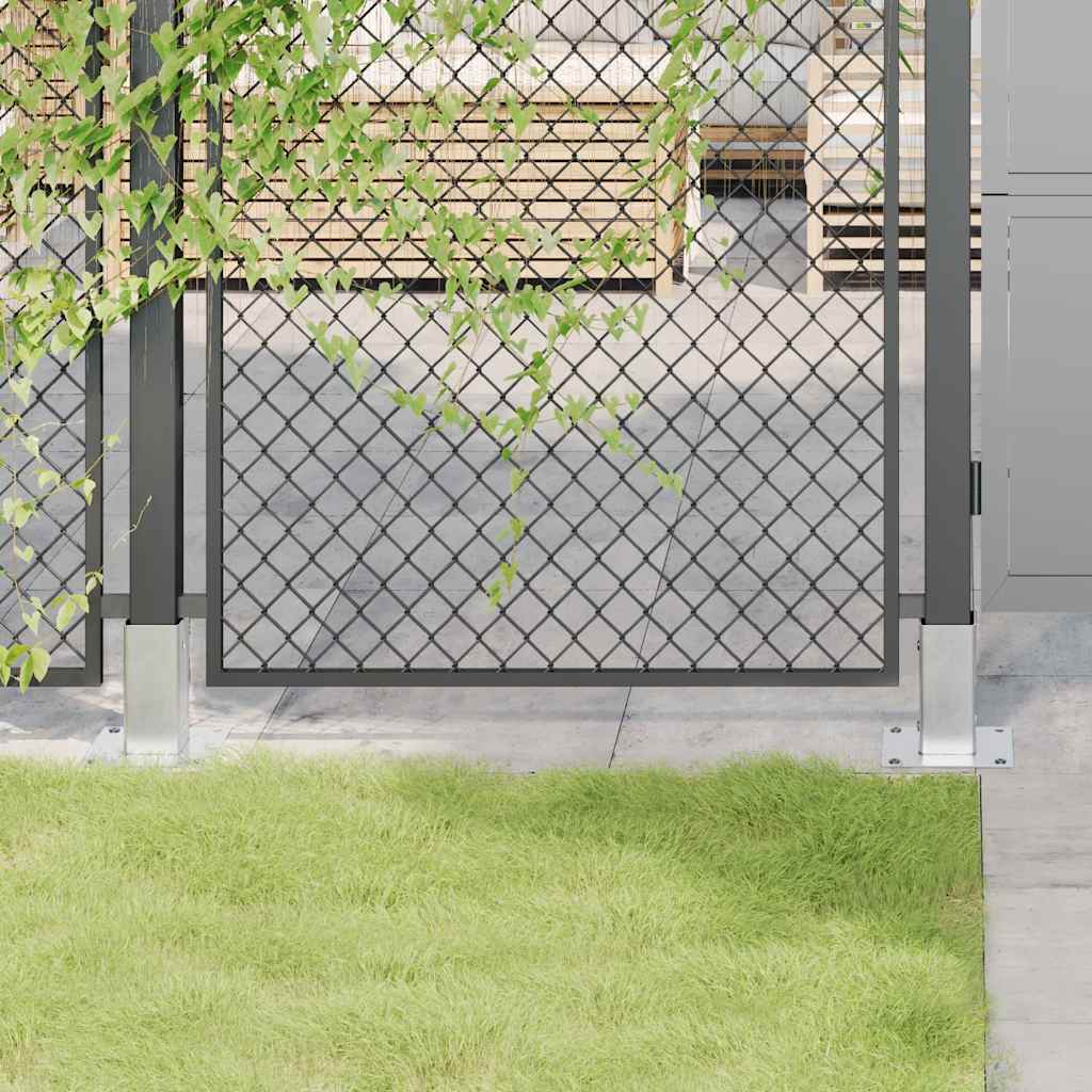 Post Bases Square 12 pcs Silver 71x71 mm Galvanised Steel