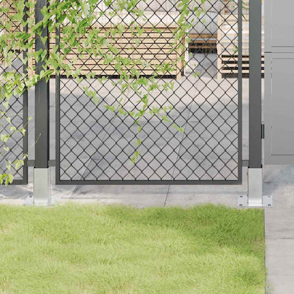 Post Bases Square 12 pcs Silver 71x71 mm Galvanised Steel