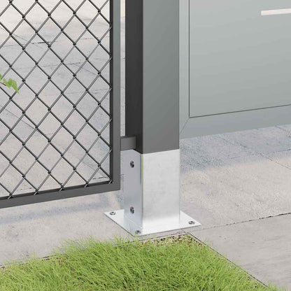Post Bases Square 4 pcs Silver 81x81 mm Galvanised Steel