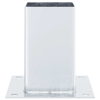 Post Bases Square 4 pcs Silver 81x81 mm Galvanised Steel