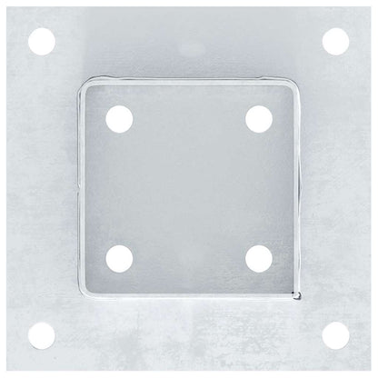 Post Bases Square 4 pcs Silver 91x91 mm Galvanised Steel