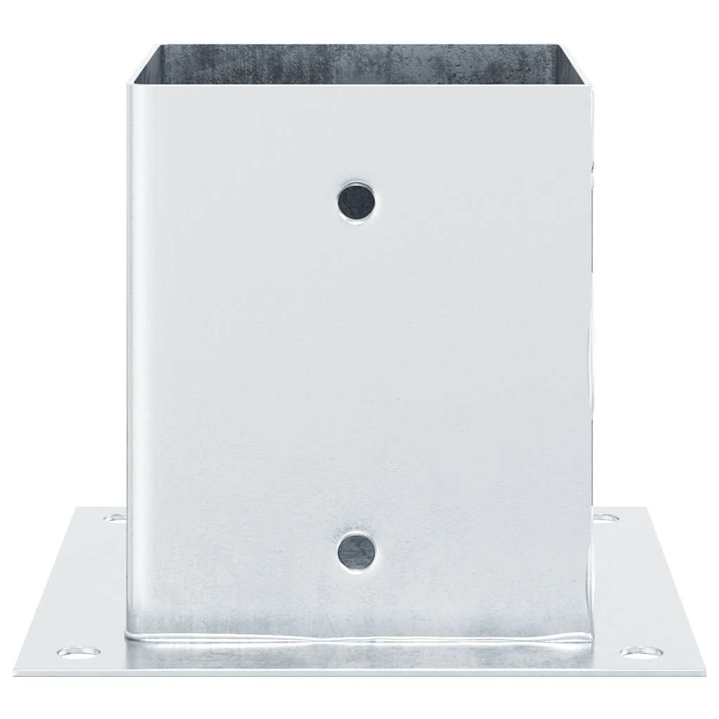 Post Bases Square 4 pcs Silver 101x101 mm Galvanised Steel