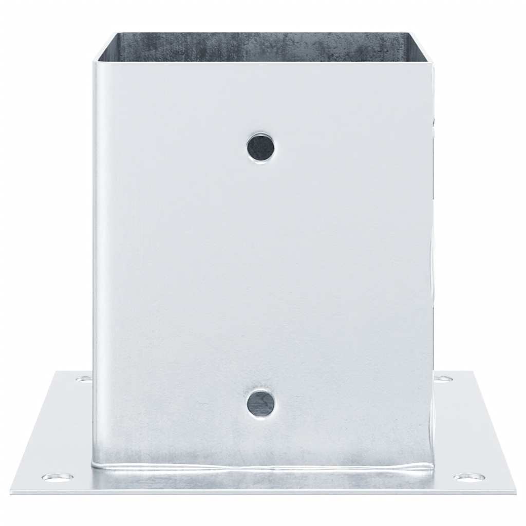 Post Bases Square 12 pcs Silver 101x101 mm Galvanised Steel