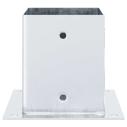 Post Bases Square 12 pcs Silver 121x121 mm Galvanised Steel