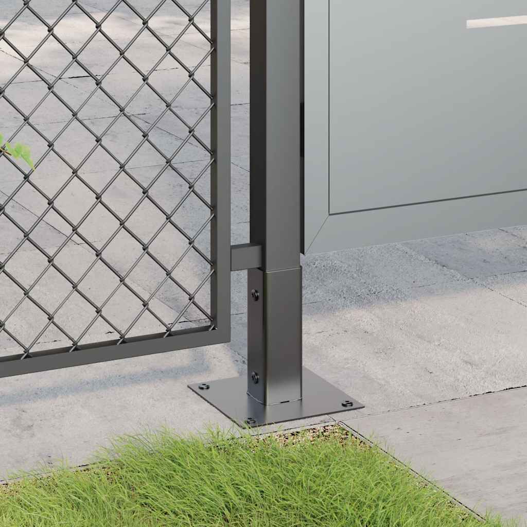 vidaXL Post Bases Square 4 pcs Anthracite 1.81x1.81" Powder-coated Steel