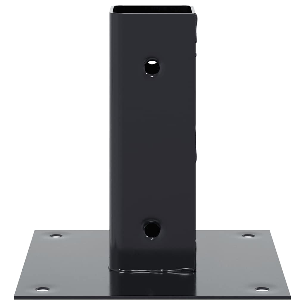 vidaXL Post Bases Square 4 pcs Anthracite 1.81x1.81" Powder-coated Steel