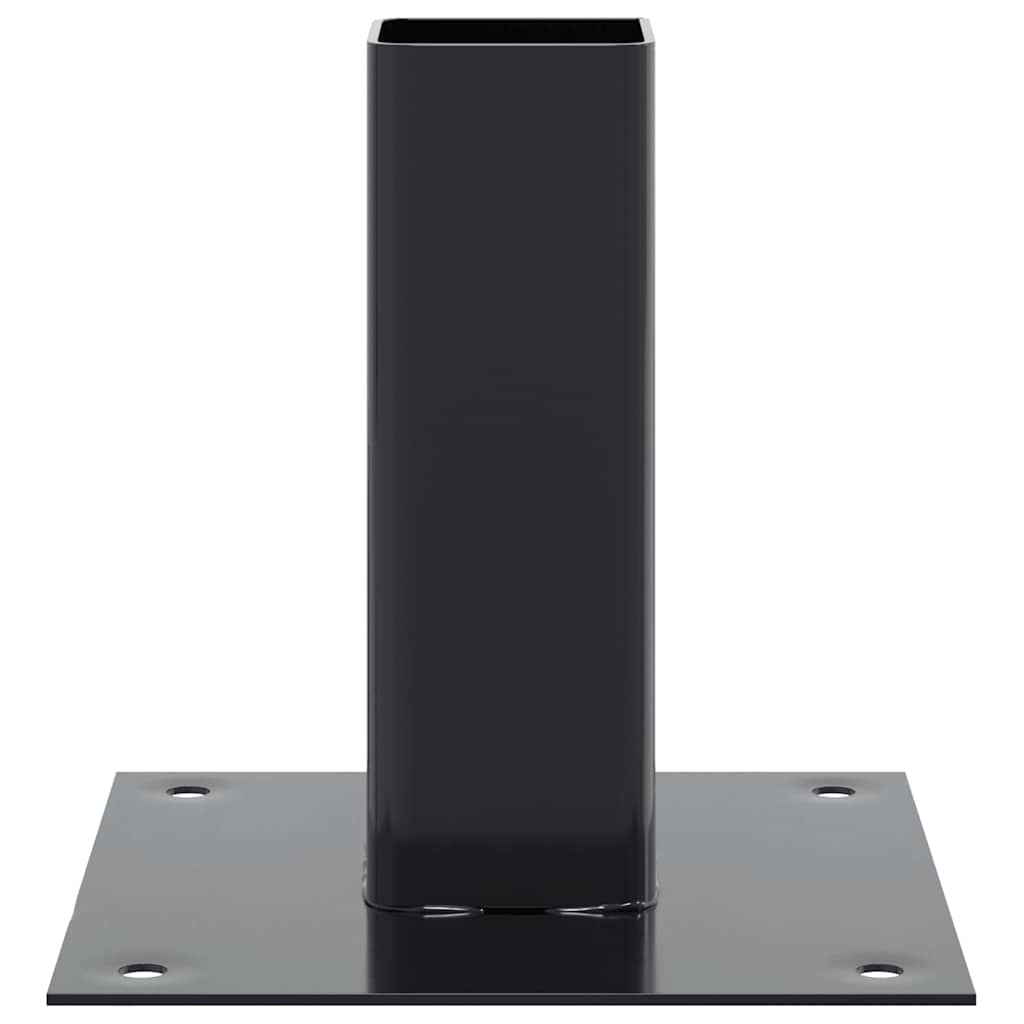 vidaXL Post Bases Square 4 pcs Anthracite 1.81x1.81" Powder-coated Steel