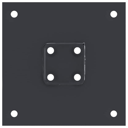 vidaXL Post Bases Square 4 pcs Anthracite 1.81x1.81" Powder-coated Steel