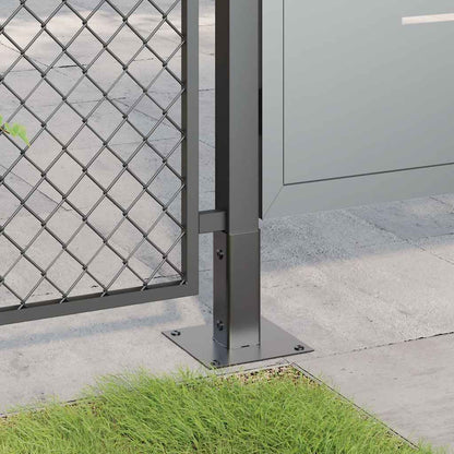 vidaXL Post Bases Square 12 pcs Anthracite 1.81x1.81" Powder-coated Steel