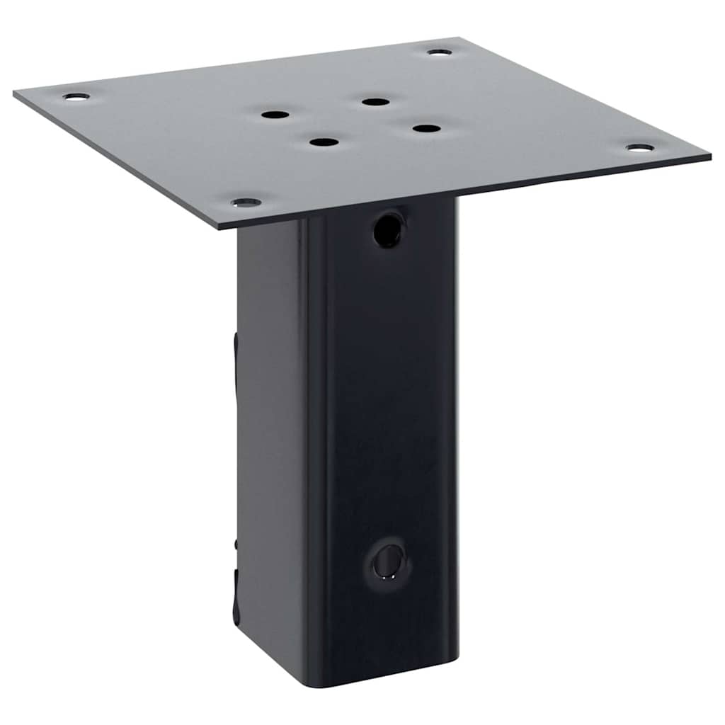 vidaXL Post Bases Square 12 pcs Anthracite 1.81x1.81" Powder-coated Steel