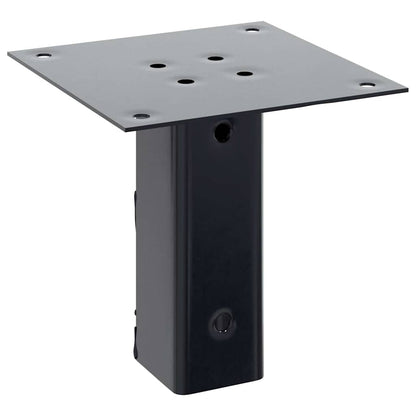 vidaXL Post Bases Square 12 pcs Anthracite 1.81x1.81" Powder-coated Steel