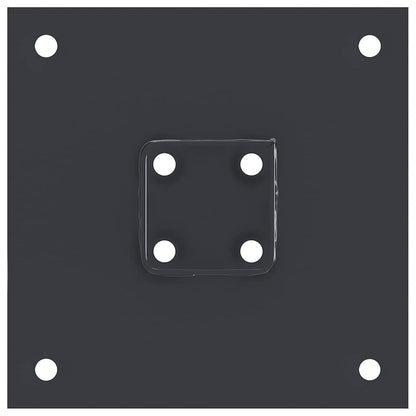 vidaXL Post Bases Square 12 pcs Anthracite 1.81x1.81" Powder-coated Steel