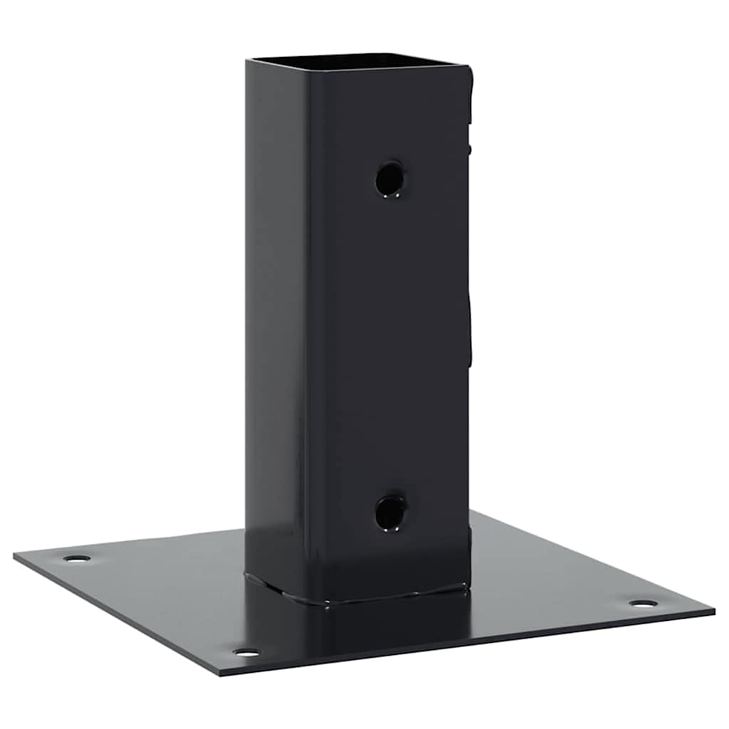 vidaXL Post Bases Square 4 pcs Anthracite 2.01x2.01" Powder-coated Steel