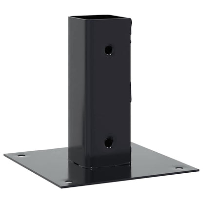 vidaXL Post Bases Square 4 pcs Anthracite 2.01x2.01" Powder-coated Steel