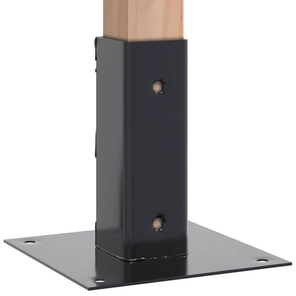 vidaXL Post Bases Square 4 pcs Anthracite 2.01x2.01" Powder-coated Steel