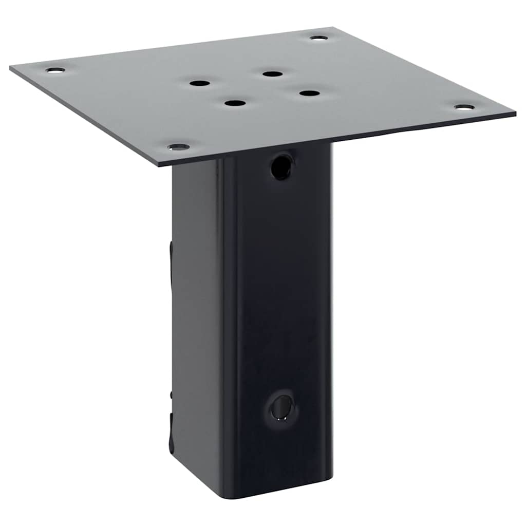 vidaXL Post Bases Square 4 pcs Anthracite 2.01x2.01" Powder-coated Steel