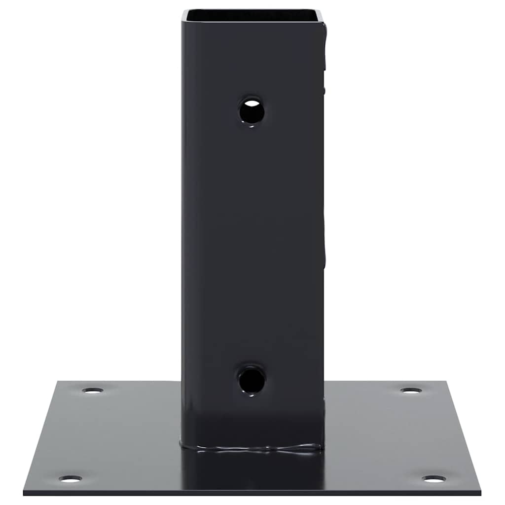 vidaXL Post Bases Square 4 pcs Anthracite 2.01x2.01" Powder-coated Steel