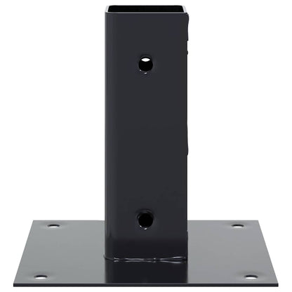 vidaXL Post Bases Square 4 pcs Anthracite 2.01x2.01" Powder-coated Steel