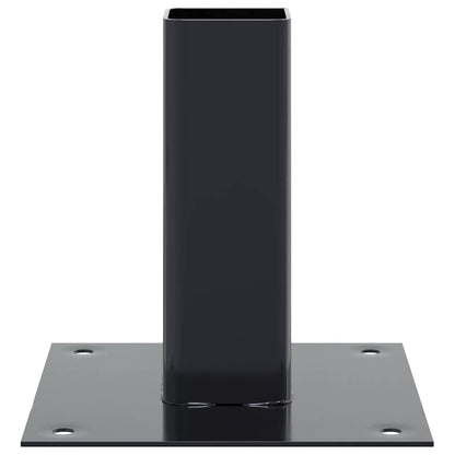 vidaXL Post Bases Square 4 pcs Anthracite 2.01x2.01" Powder-coated Steel