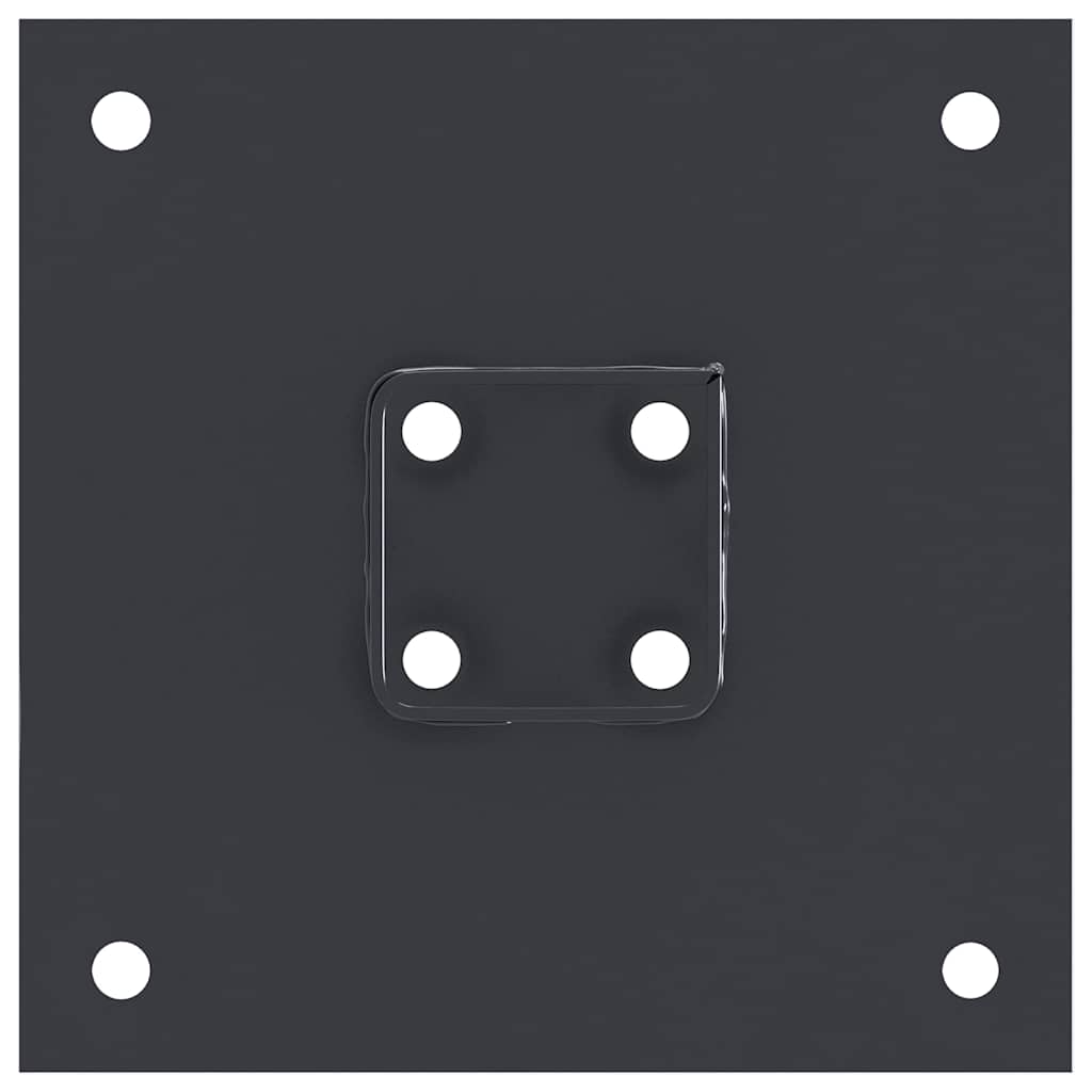 vidaXL Post Bases Square 4 pcs Anthracite 2.01x2.01" Powder-coated Steel