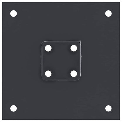 vidaXL Post Bases Square 4 pcs Anthracite 2.01x2.01" Powder-coated Steel