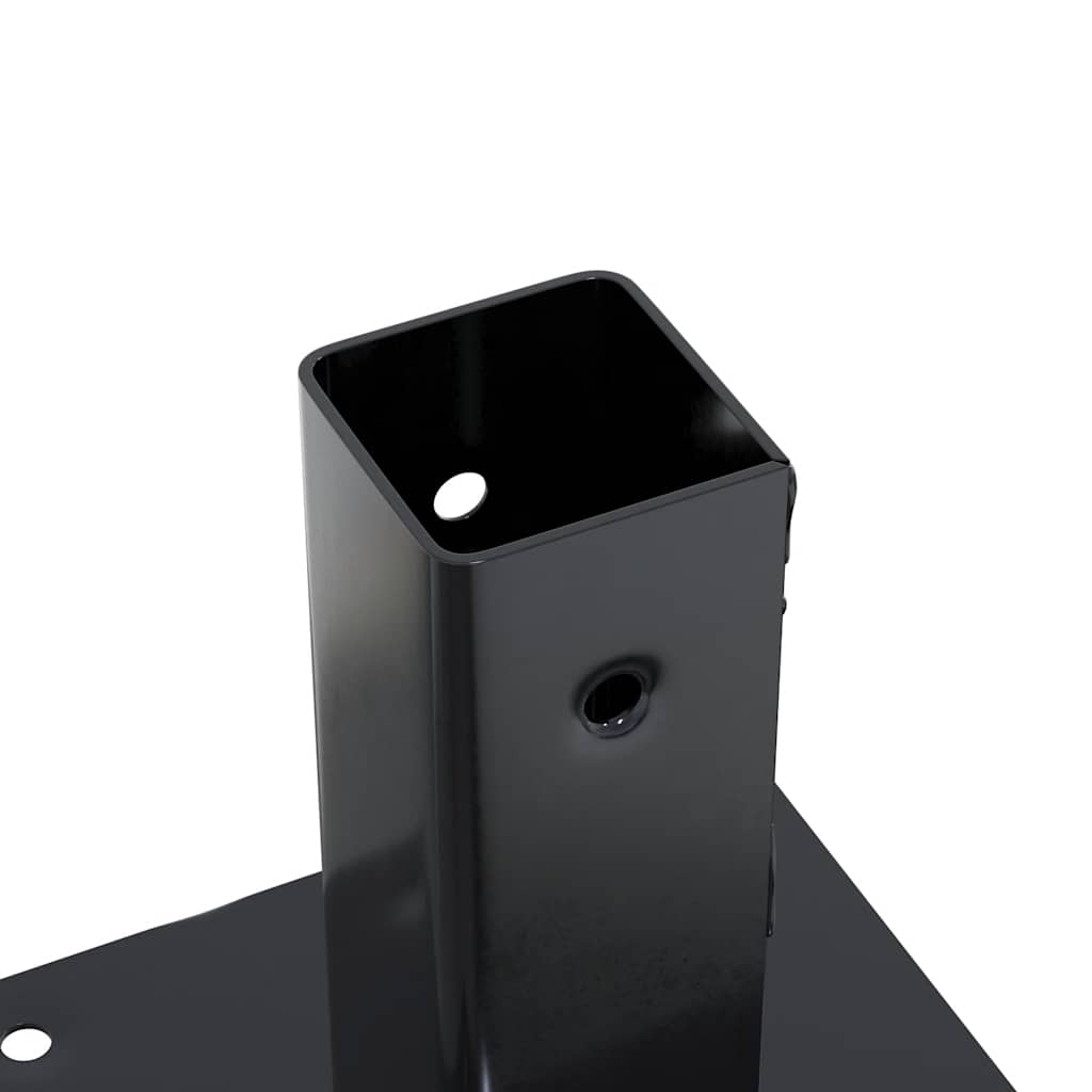 vidaXL Post Bases Square 4 pcs Anthracite 2.01x2.01" Powder-coated Steel