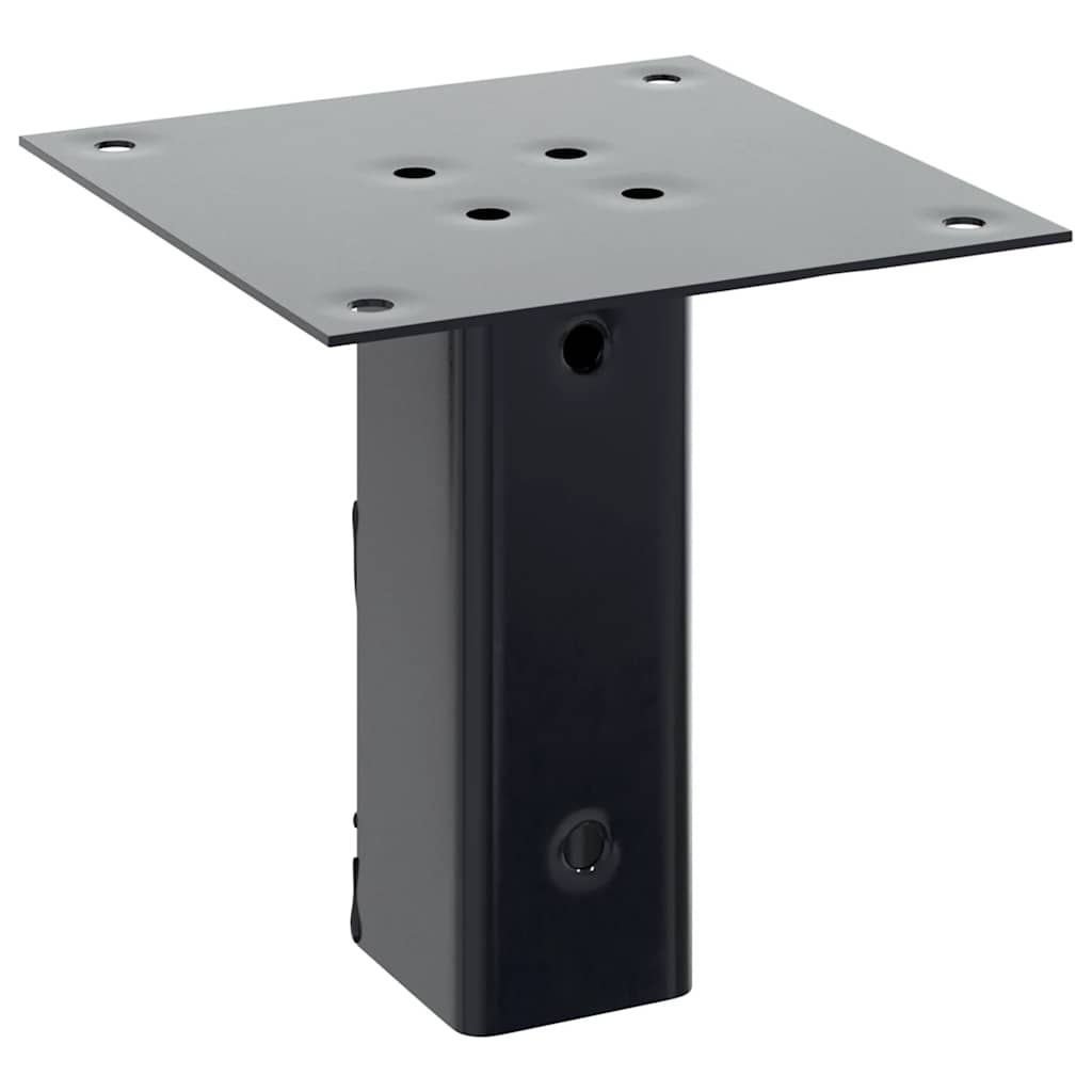 vidaXL Post Bases Square 12 pcs Anthracite 2.01x2.01" Powder-coated Steel