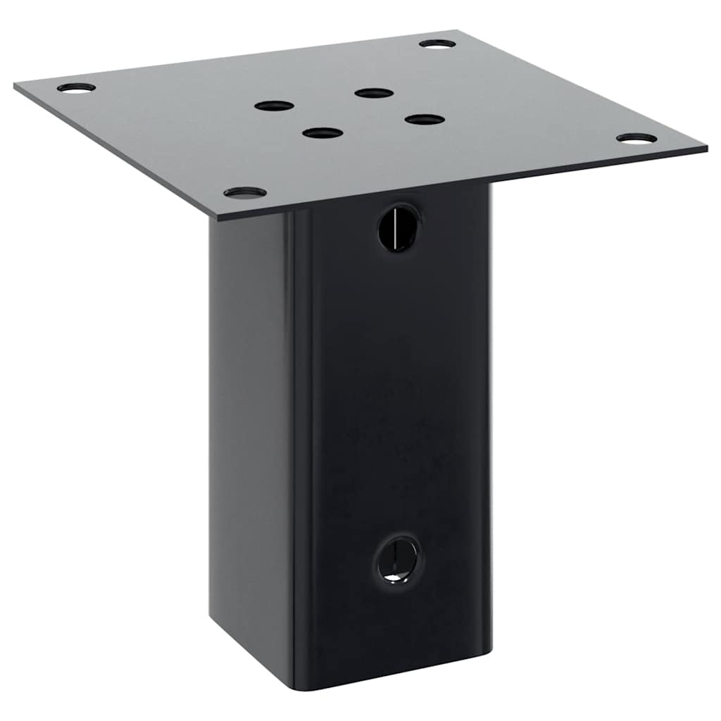 vidaXL Post Bases Square 12 pcs Anthracite 2.80x2.80" Powder-coated Steel