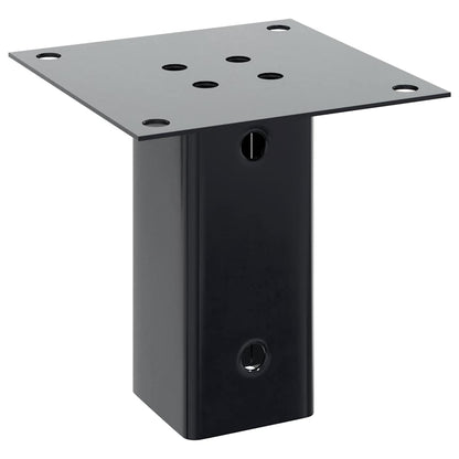 vidaXL Post Bases Square 12 pcs Anthracite 2.80x2.80" Powder-coated Steel