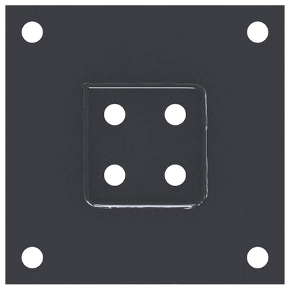 vidaXL Post Bases Square 12 pcs Anthracite 2.80x2.80" Powder-coated Steel