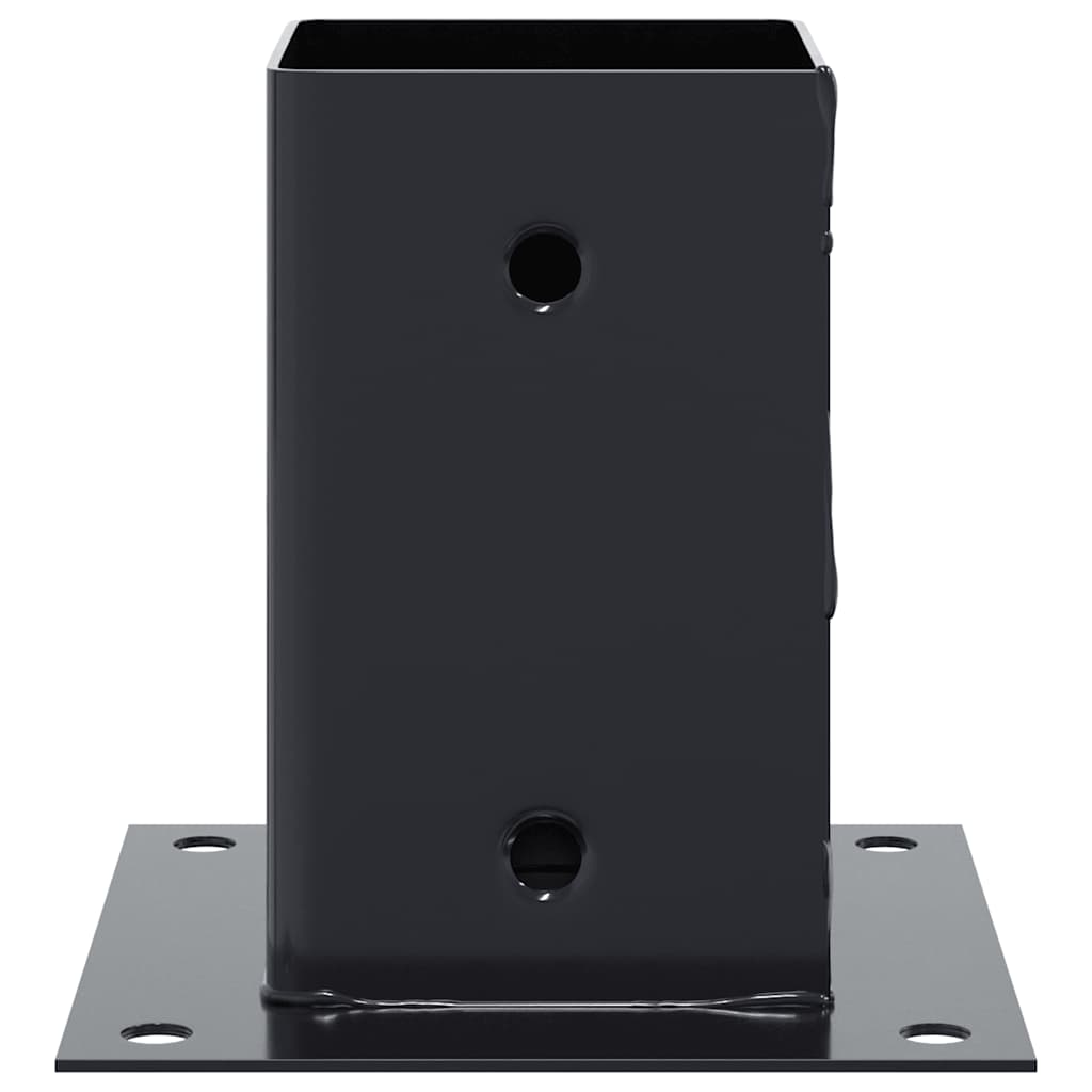 Post Bases Square 4 pcs Anthracite 81x81 mm Powder-coated Steel