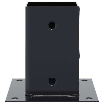 Post Bases Square 4 pcs Anthracite 81x81 mm Powder-coated Steel