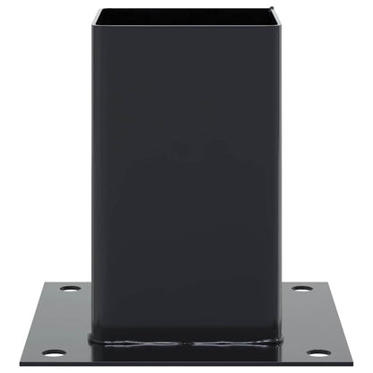 Post Bases Square 4 pcs Anthracite 81x81 mm Powder-coated Steel