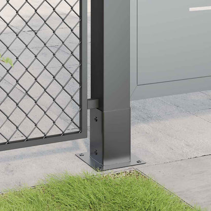 Post Bases Square 12 pcs Anthracite 81x81 mm Powder-coated Steel