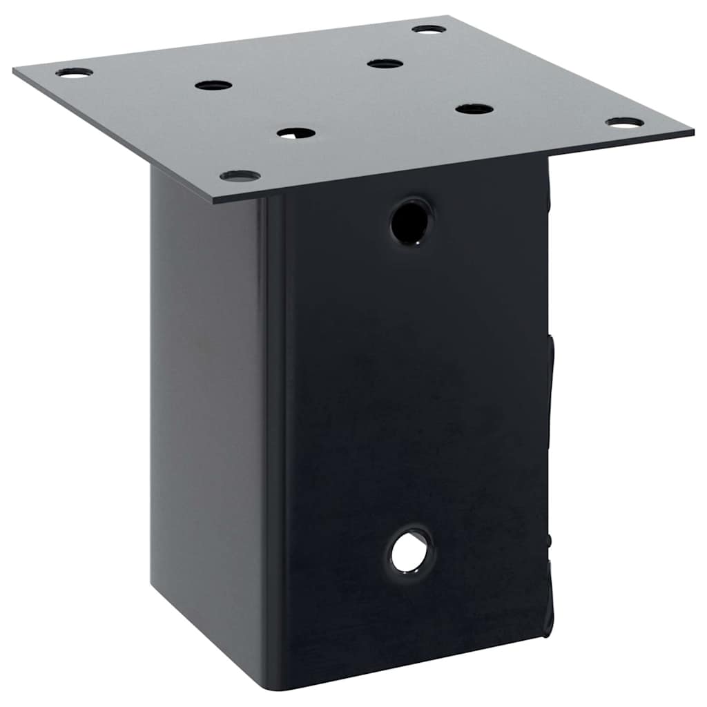 Post Bases Square 12 pcs Anthracite 81x81 mm Powder-coated Steel