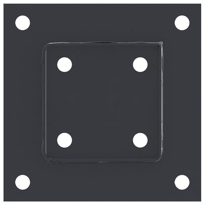 Post Bases Square 12 pcs Anthracite 81x81 mm Powder-coated Steel