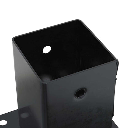 Post Bases Square 12 pcs Anthracite 81x81 mm Powder-coated Steel